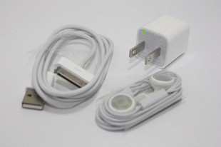 12V "الأبيض محمولة الإلكترونيات USB شاحن 6 محولات الكبل طقم سيارة" ل iPhone 4